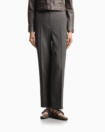 Emporio Armani Mouliné crêpe wool trousers