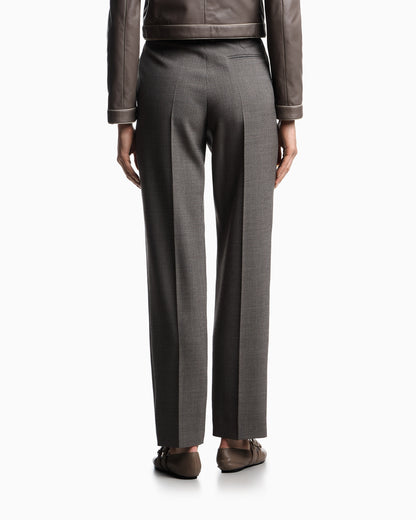 Emporio Armani Mouliné crêpe wool trousers