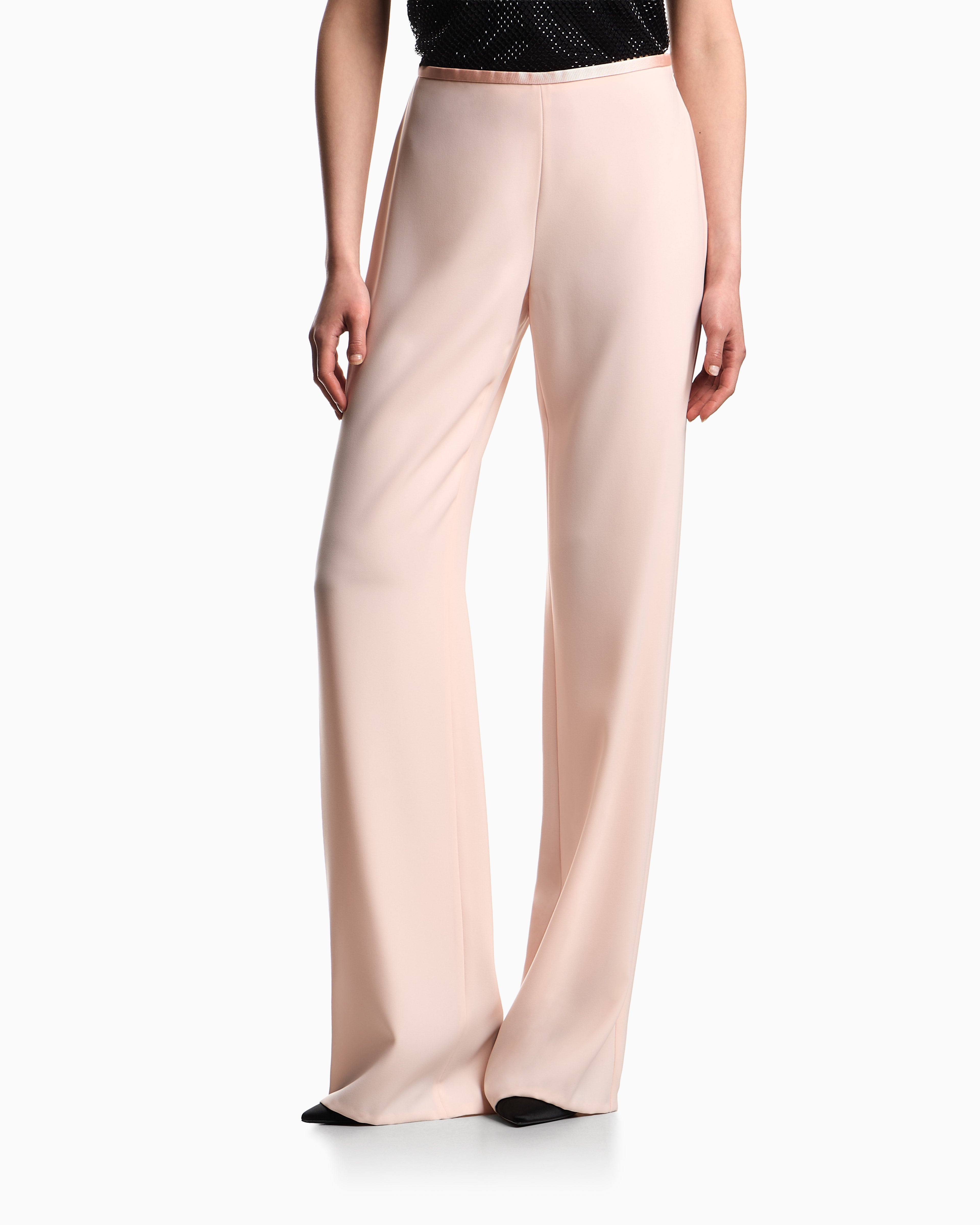 Emporio Armani Techno cady palazzo trousers