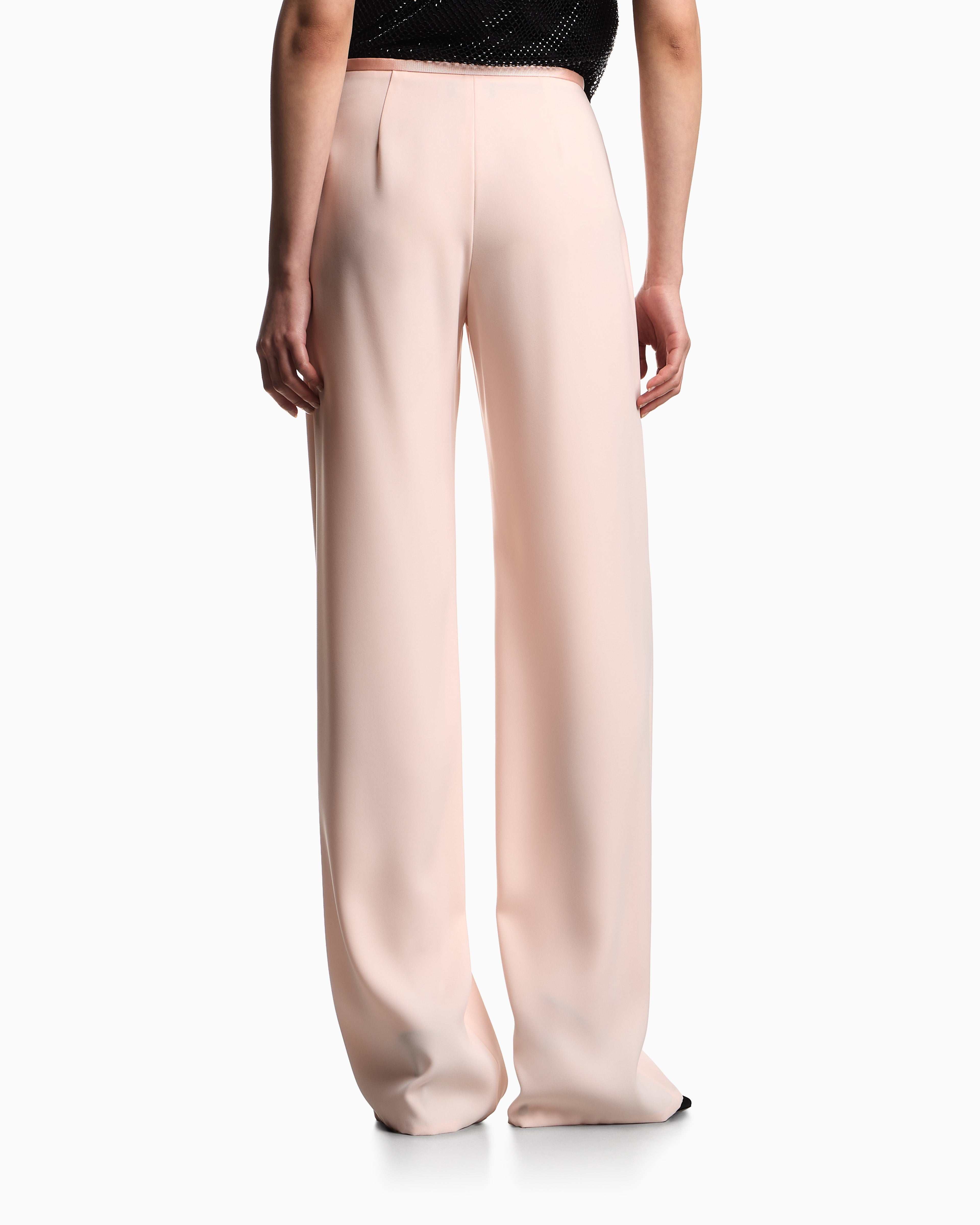 Emporio Armani Techno cady palazzo trousers