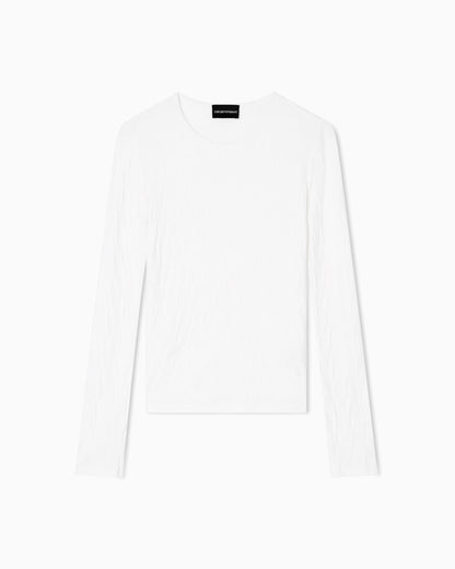 Emporio Armani Check-effect knit front and back viscose jumper