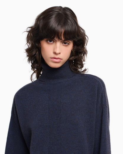 Emporio Armani  Rollneck jumper in a yak wool blend