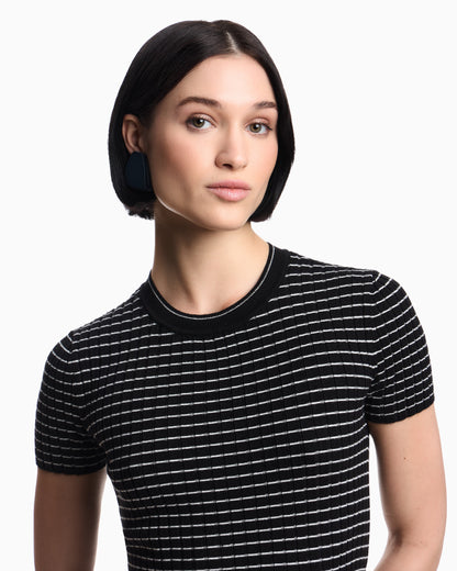 Emporio Armani Ribbed T-Shirt with striped motif