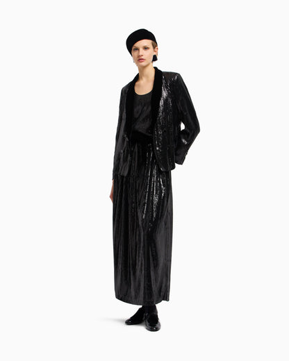 Emporio Armani Double-breasted blazer with all-over sequins