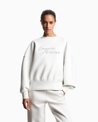 Emporio Armani ASV double-jersey crew-neck sweatshirt with logo embroidery