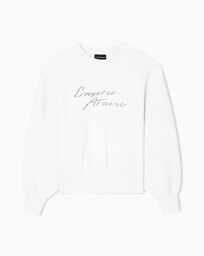 Emporio Armani ASV double-jersey crew-neck sweatshirt with logo embroidery