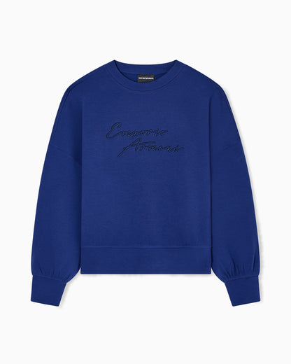 Emporio Armani ASV double-jersey crew-neck sweatshirt with logo embroidery