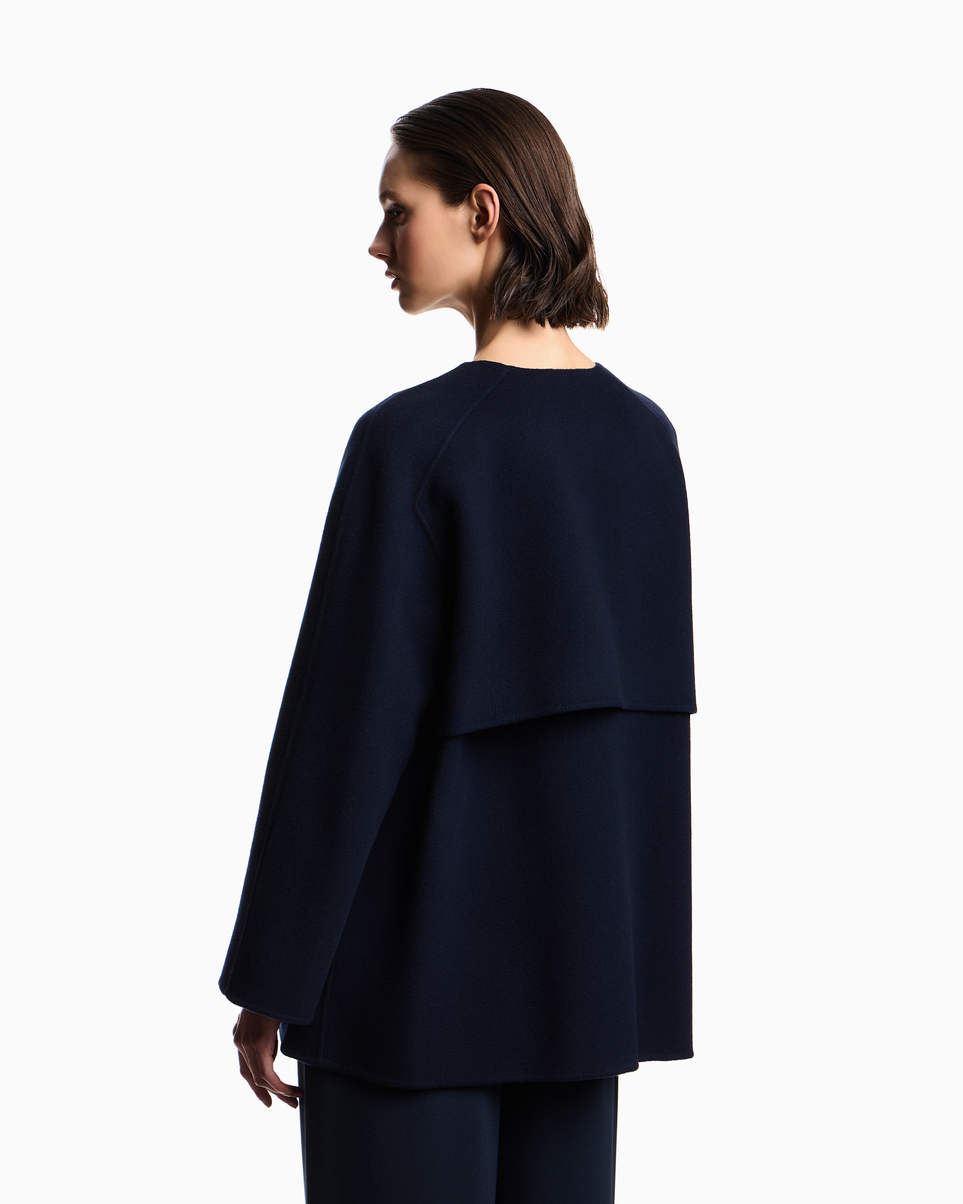 Emporio Armani Double-breasted wool and cashmere pea coat