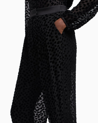 Emporio Armani ASV Jeu de Cartes devoré tulle trousers with pleats