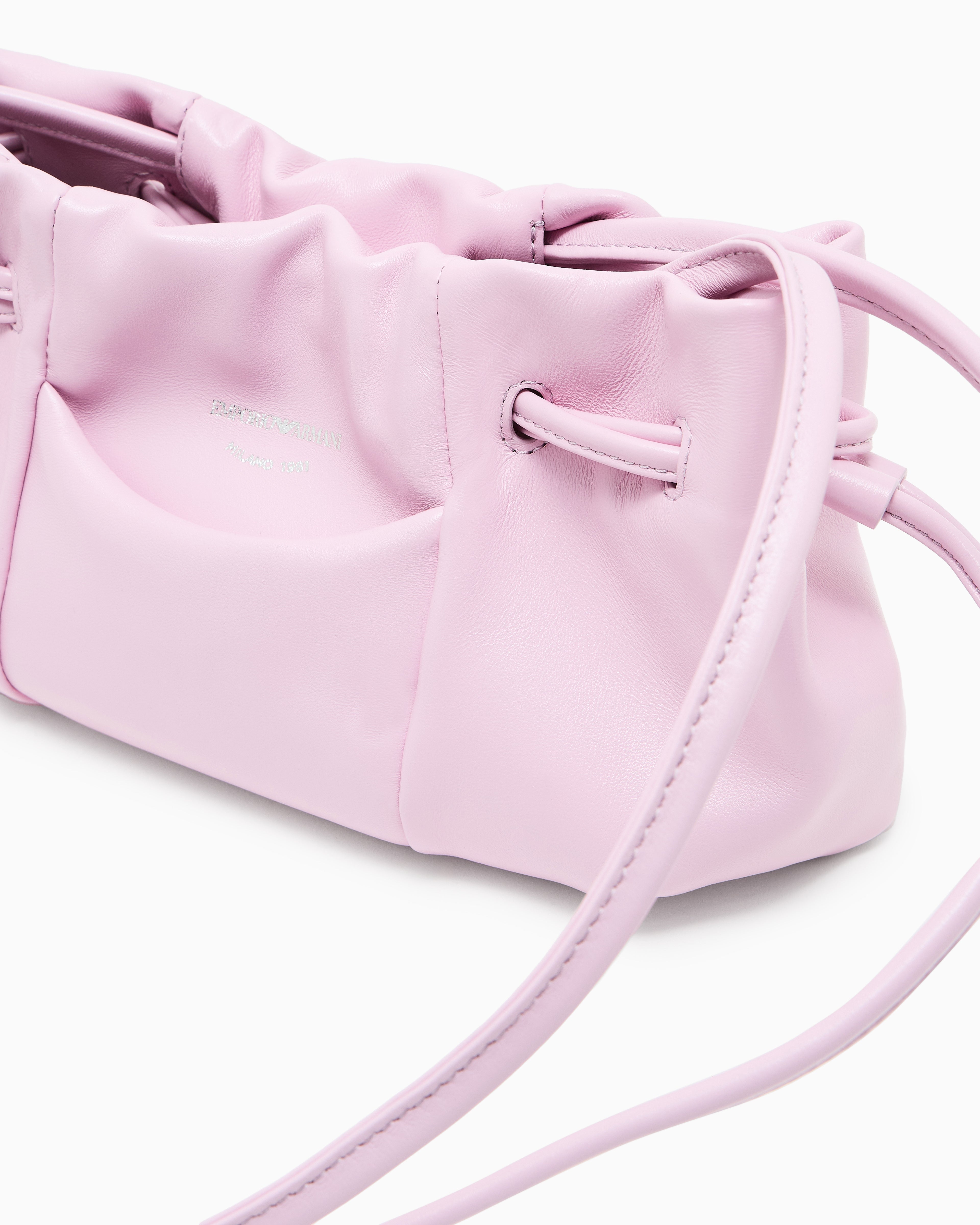 Emporio Armani Small shoulder bag with nappa-leather drawstring