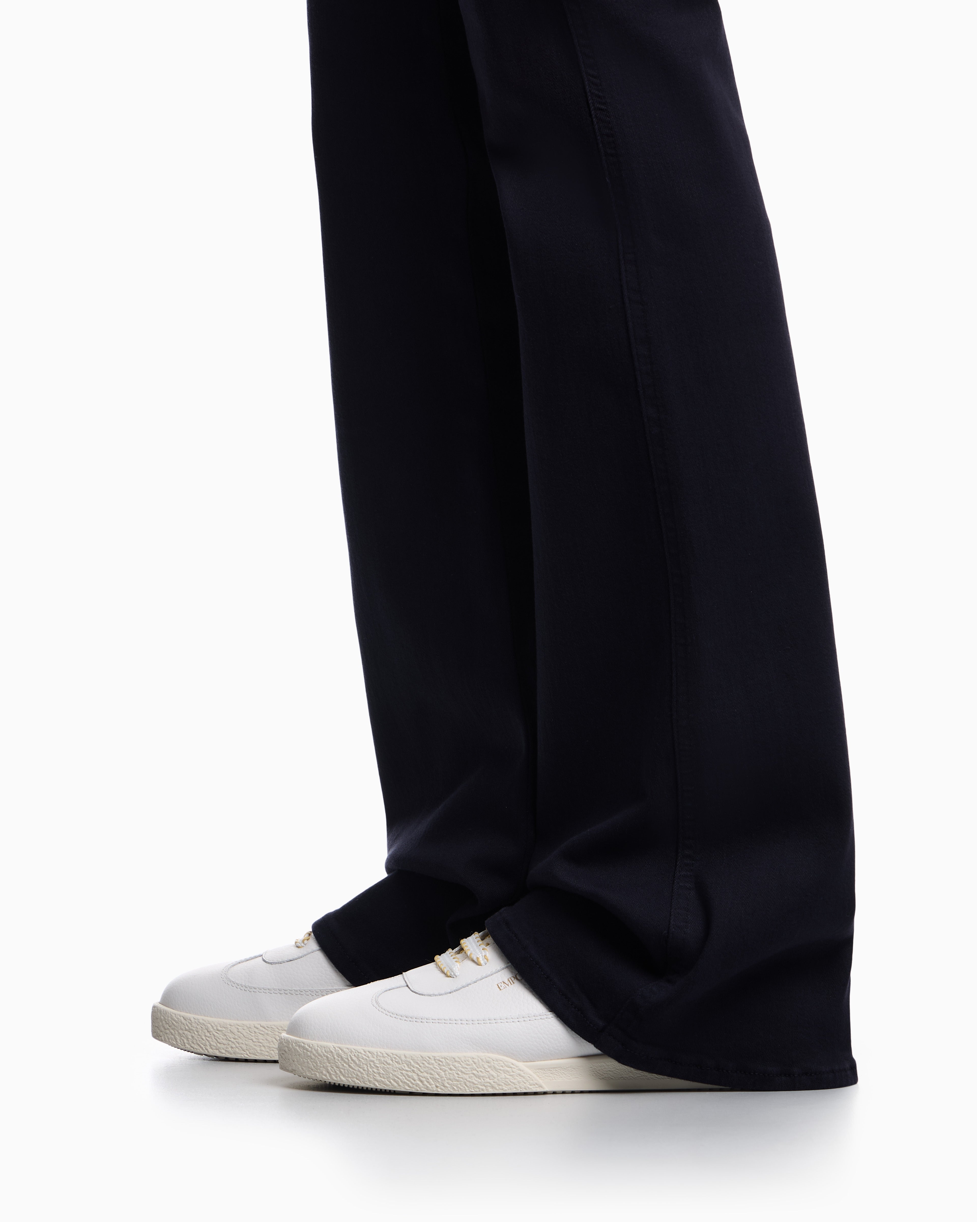 Emporio Armani J9D mid-rise jeans with a flared hem in a garment-dyed viscose blend