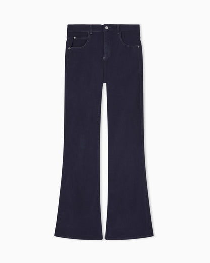 Emporio Armani J9D mid-rise jeans with a flared hem in a garment-dyed viscose blend