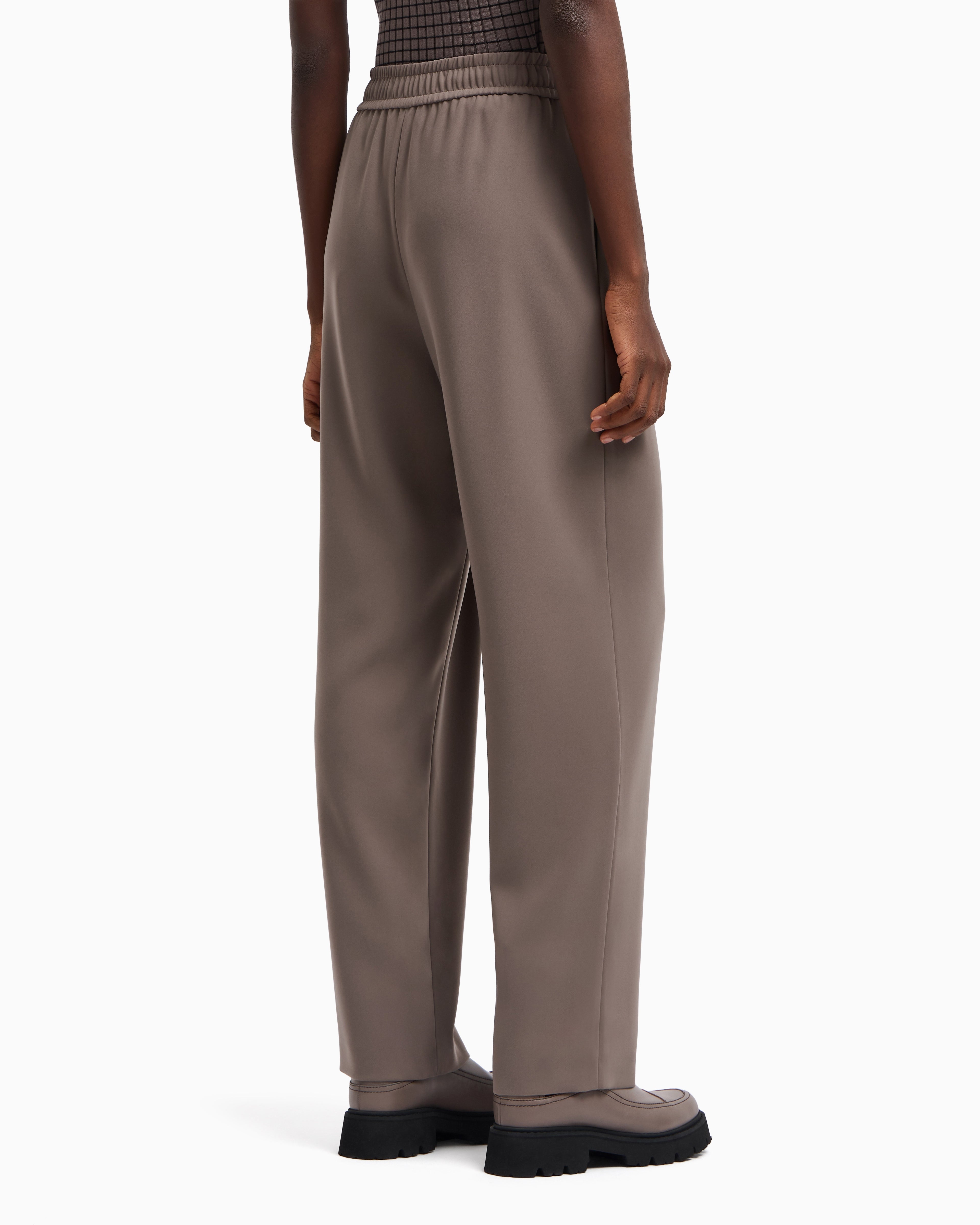 Emporio Armani Technical-cady trousers with elasticated waistband