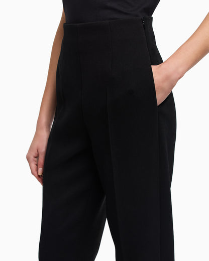 Emporio Armani Bark-effect fluid crêpe trousers