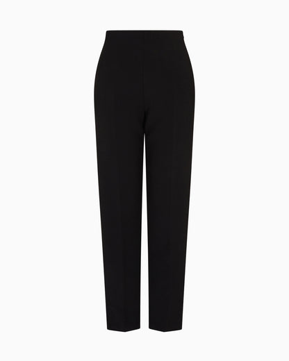 Emporio Armani Bark-effect fluid crêpe trousers