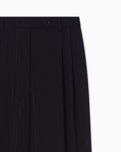 Emporio Armani Trousers with pleats with a lurex pinstriped motif