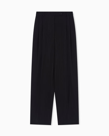 Emporio Armani Trousers with pleats with a lurex pinstriped motif