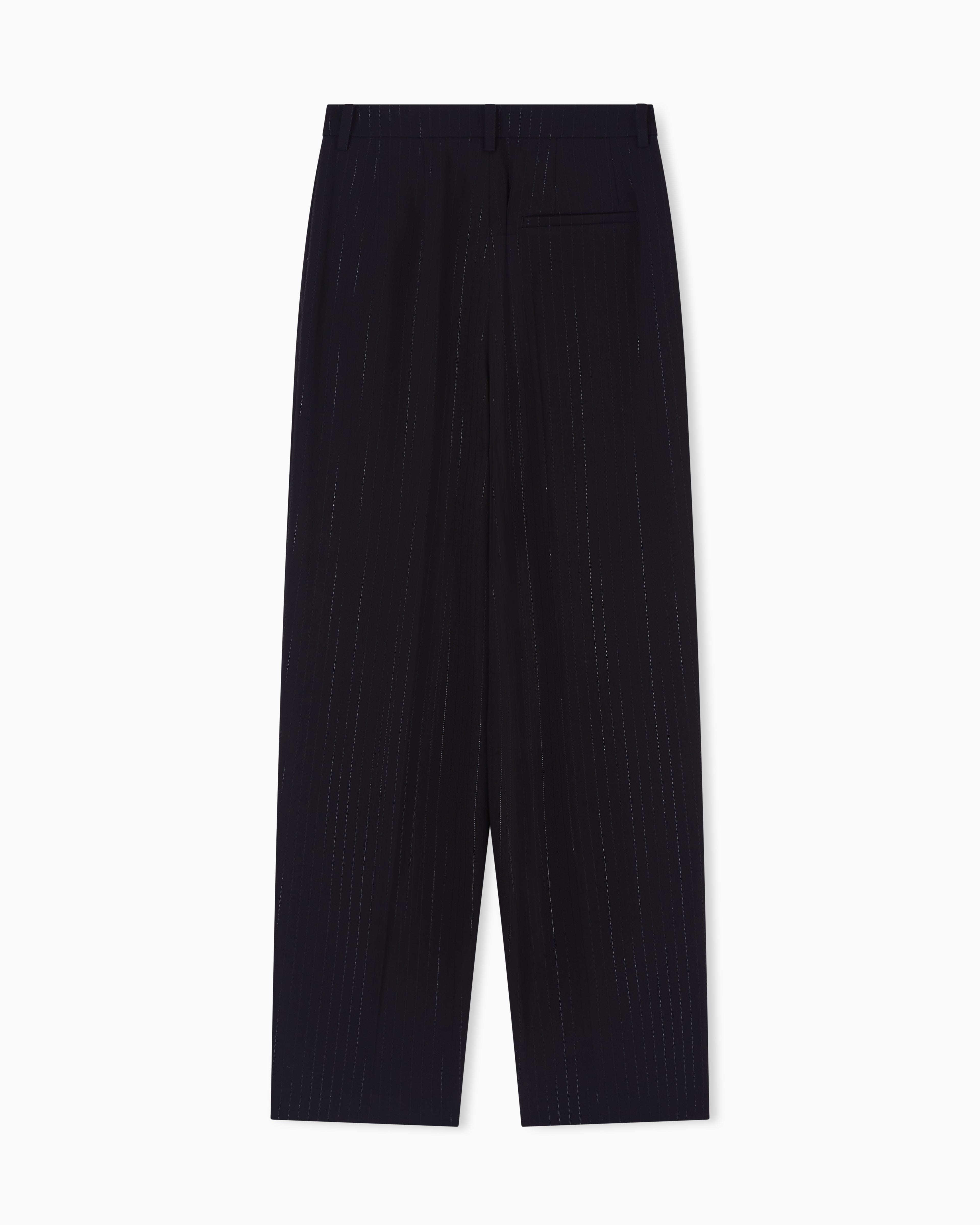 Emporio Armani Trousers with pleats with a lurex pinstriped motif