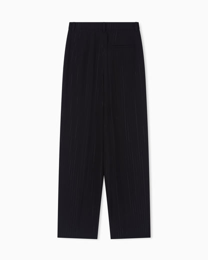 Emporio Armani Trousers with pleats with a lurex pinstriped motif