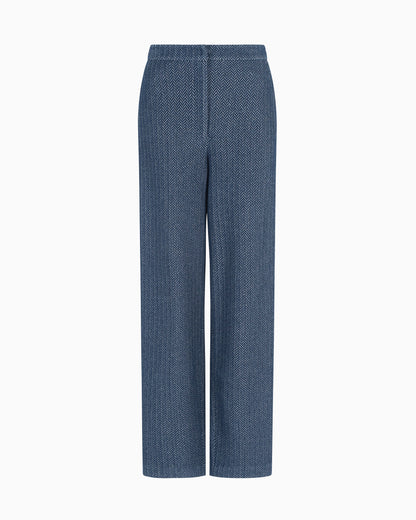 Emporio Armani Chevron-motif jersey trousers
