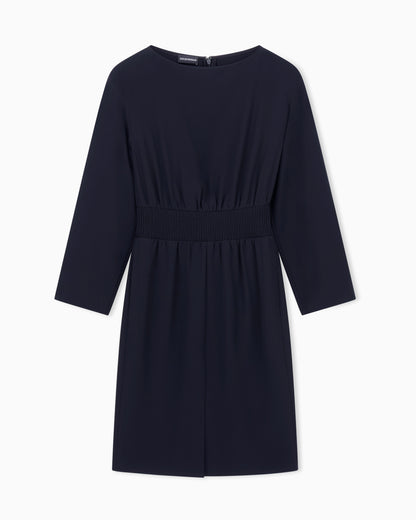 Emporio Armani Technical-cady dress with elasticated waist