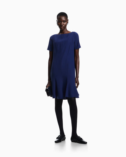 Emporio Armani Technical cady dress with pleats