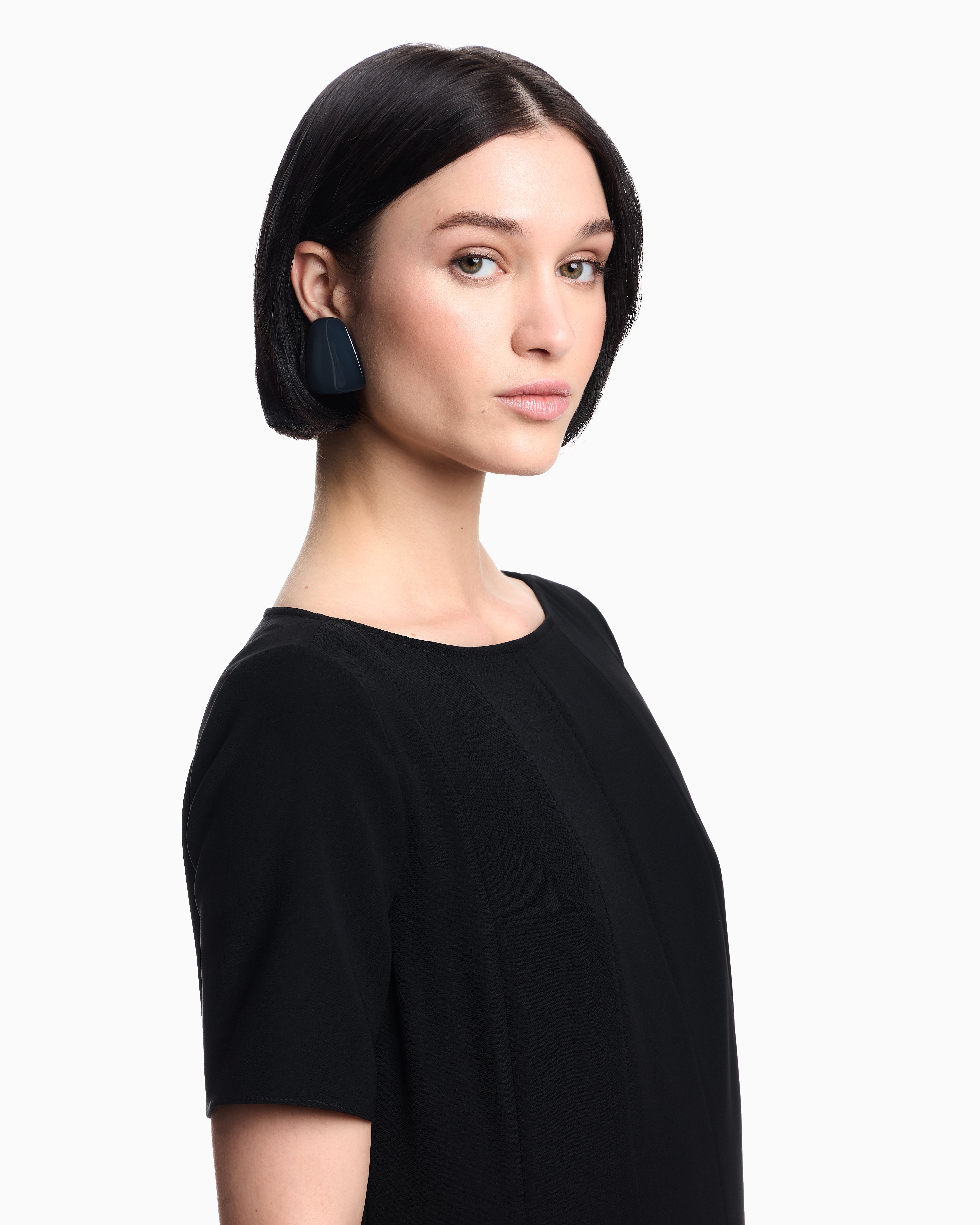 Emporio Armani Technical cady dress with pleats