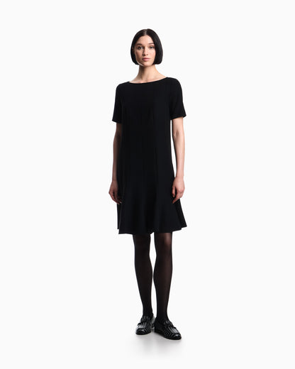 Emporio Armani Technical cady dress with pleats