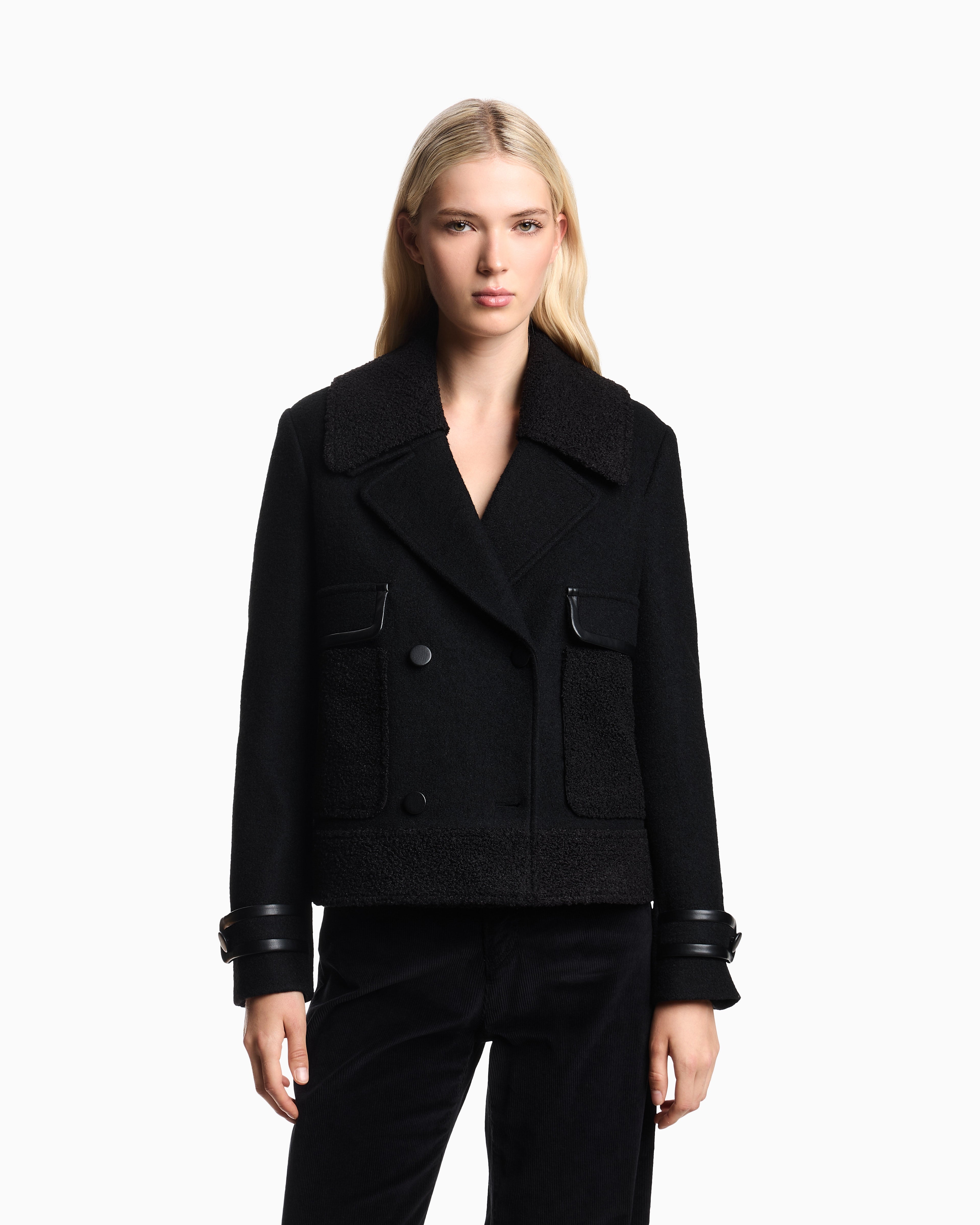Emporio Armani Double Breasted Pea Coat India | Kicks Machine