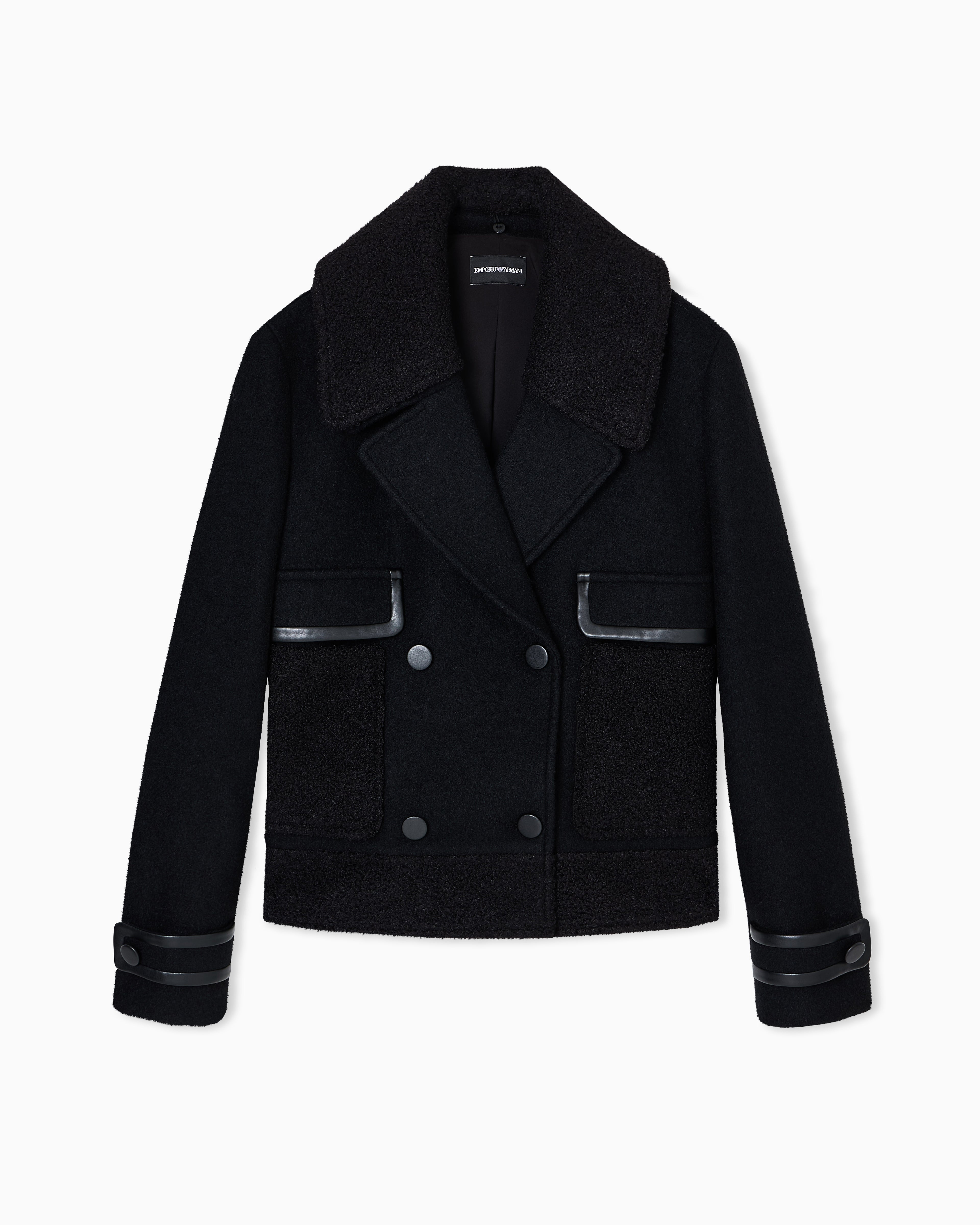 Emporio Armani Double Breasted Pea Coat India | Kicks Machine