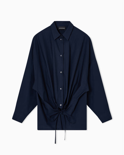 Emporio Armani Cotton Drawstring Button-Up Shirt