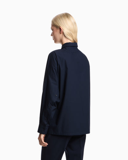 Emporio Armani Cotton Drawstring Button-Up Shirt
