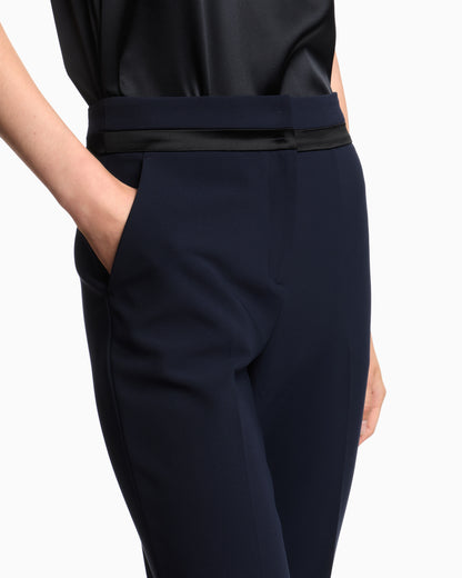 Emporio Armani Satin-Waistband Tuxedo Trousers