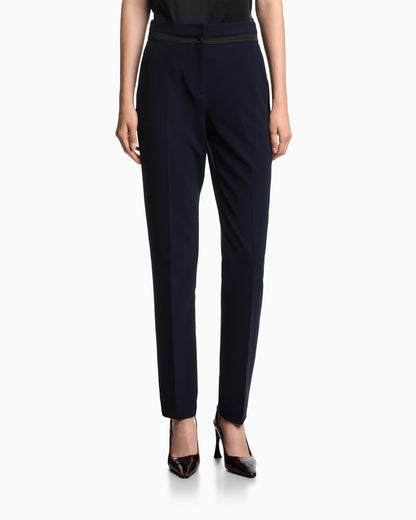 Emporio Armani Satin-Waistband Tuxedo Trousers