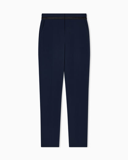 Emporio Armani Satin-Waistband Tuxedo Trousers