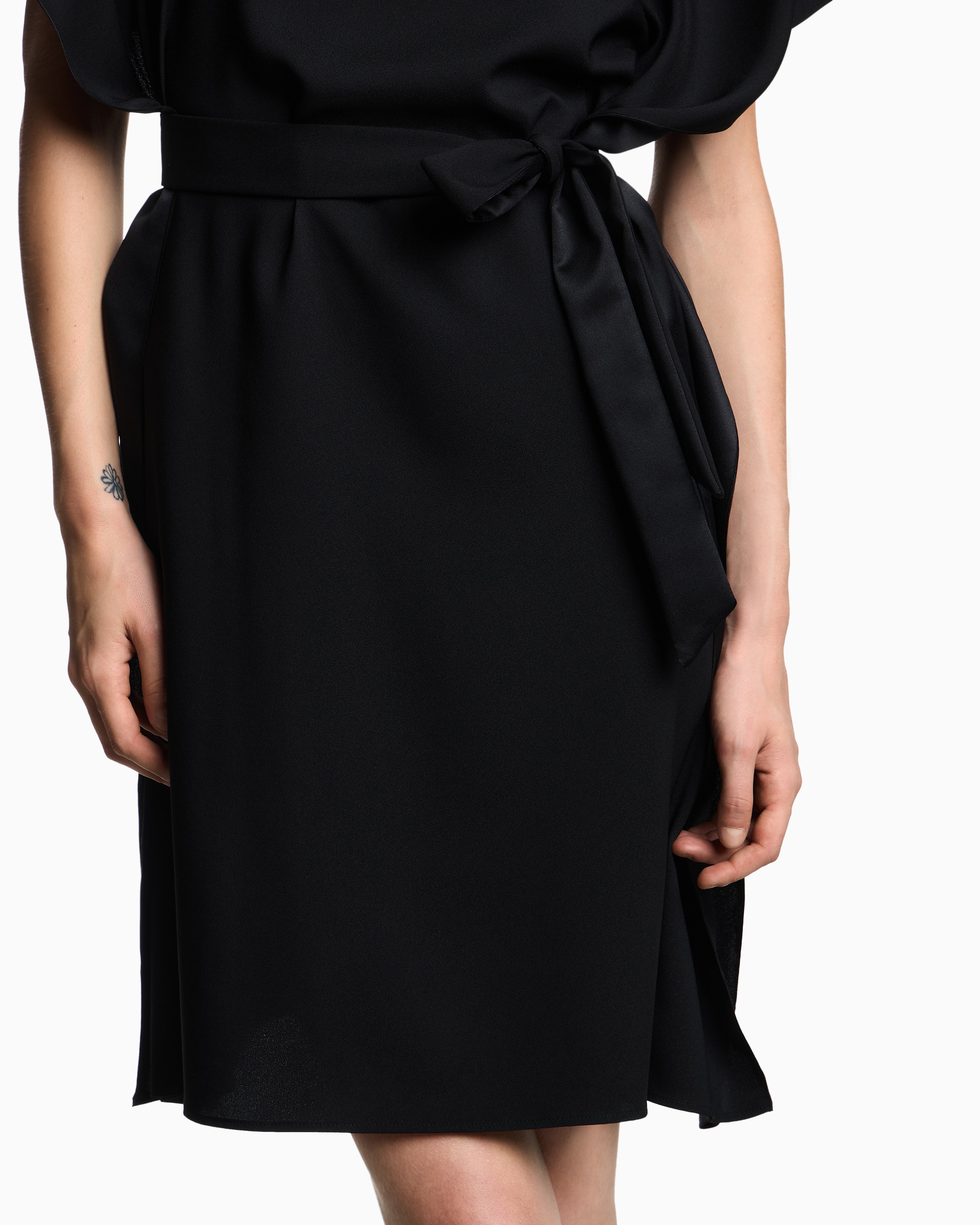 Emporio Armani Satin crêpe sash dress