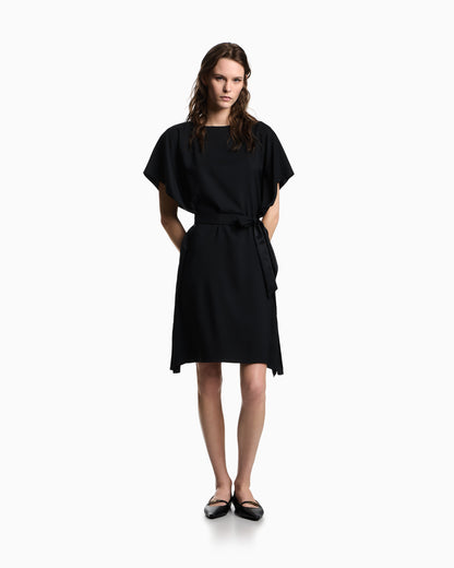 Emporio Armani Satin crêpe sash dress