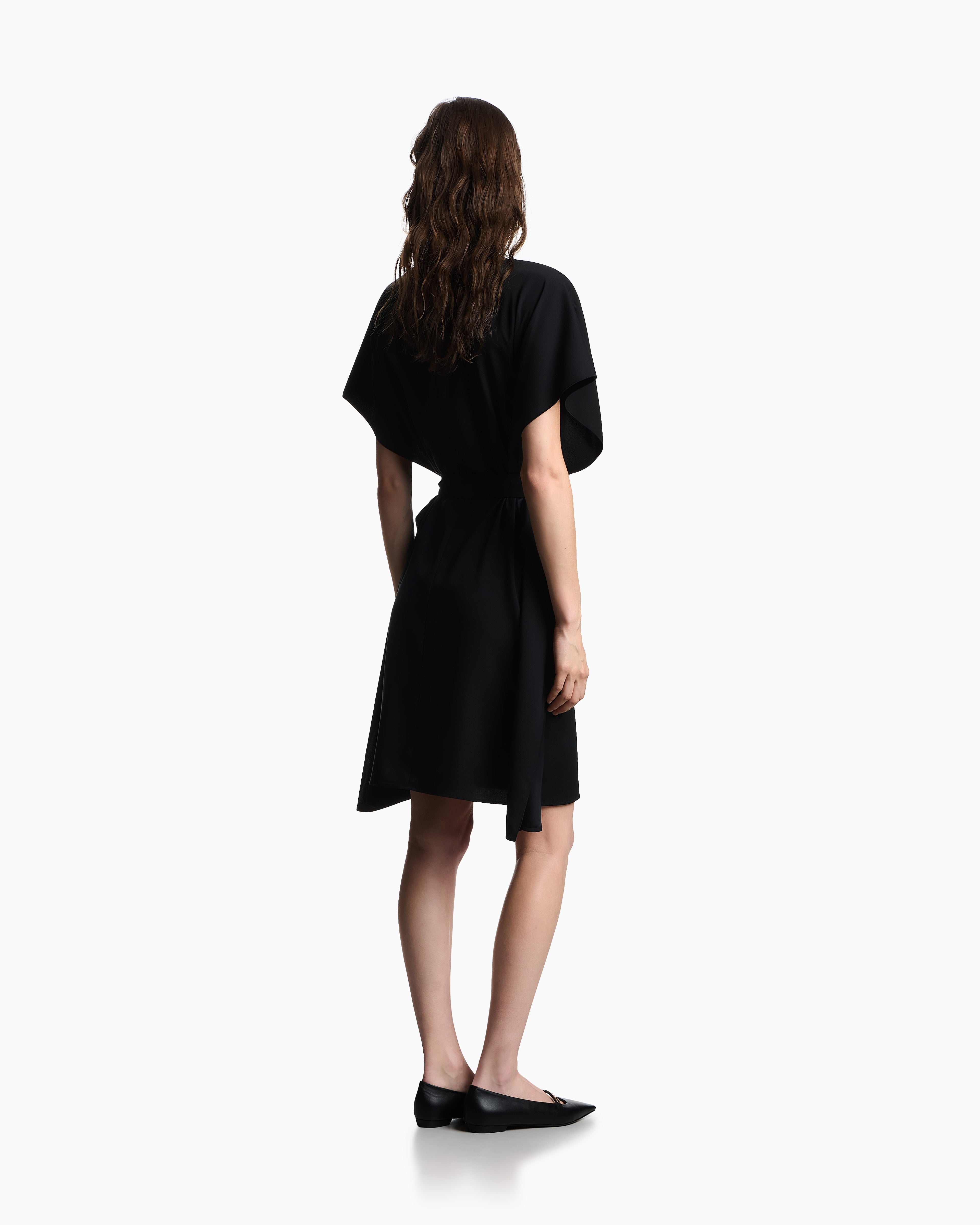 Emporio Armani Satin crêpe sash dress