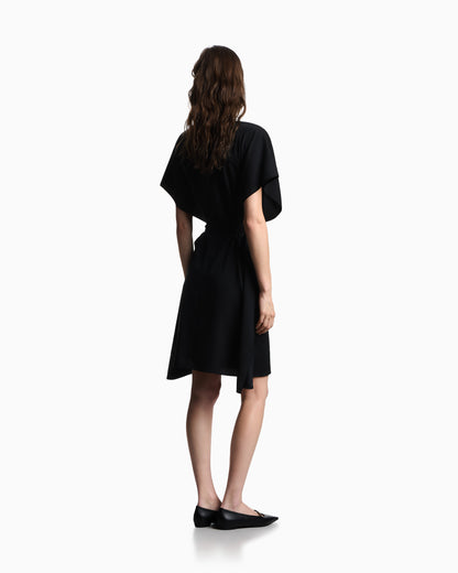 Emporio Armani Satin crêpe sash dress