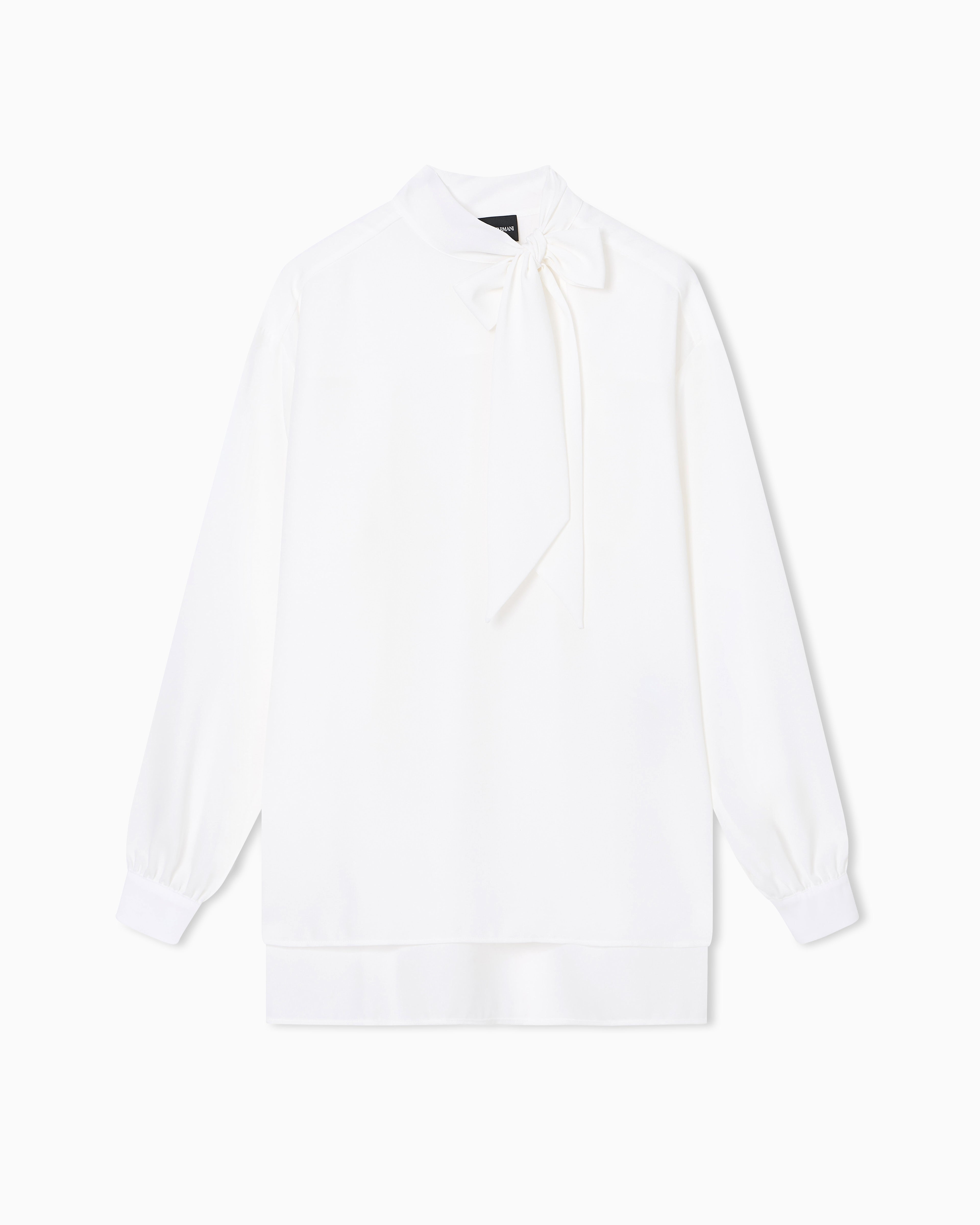 Emporio Armani Fluid crêpe blouse with foulard collar