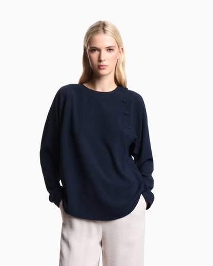 Emporio Armani Stretch sandblasted fabric blouse