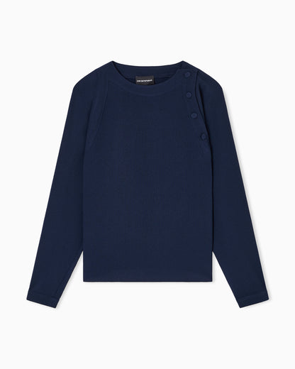 Emporio Armani Stretch sandblasted fabric blouse