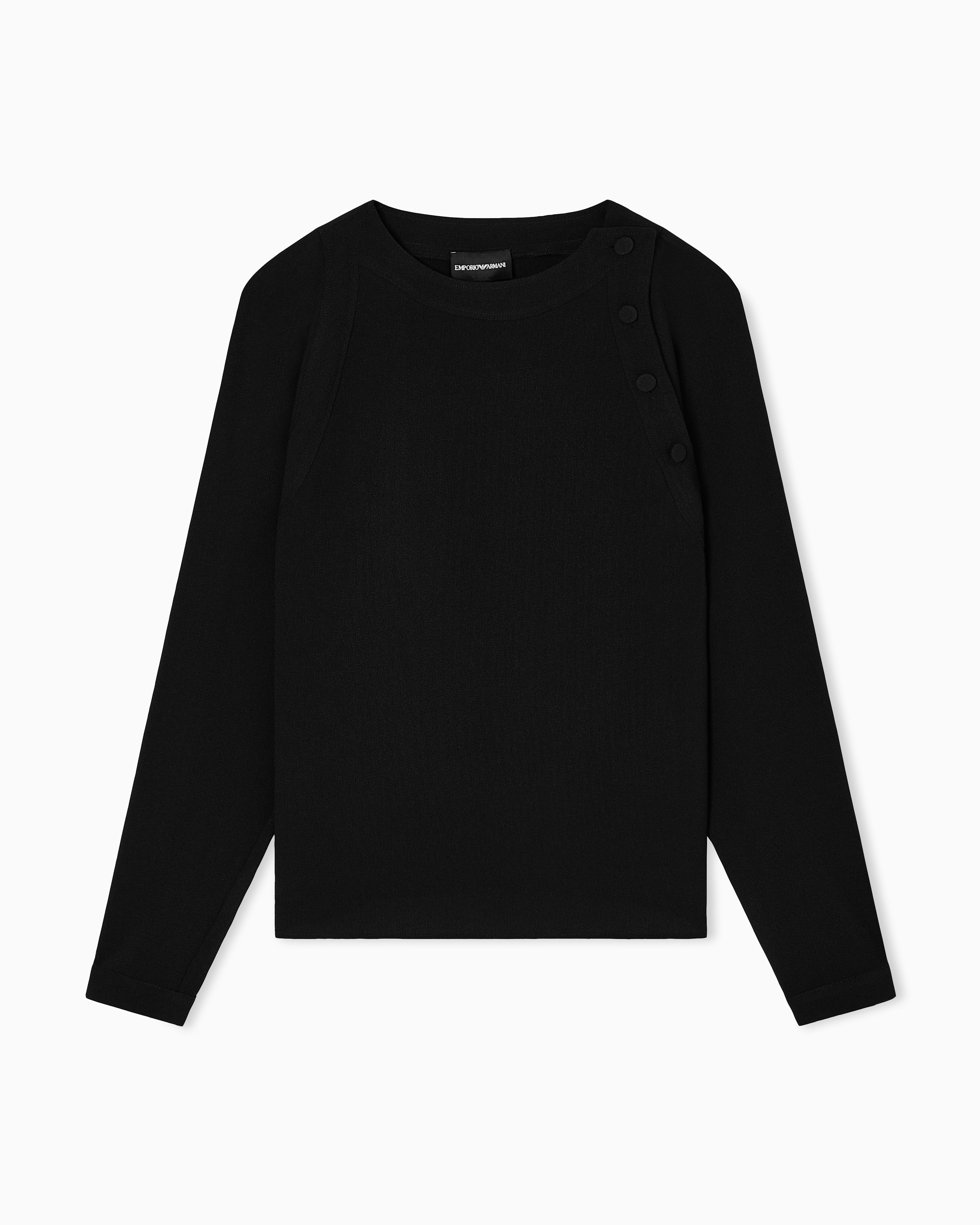 Emporio Armani Stretch sandblasted fabric blouse