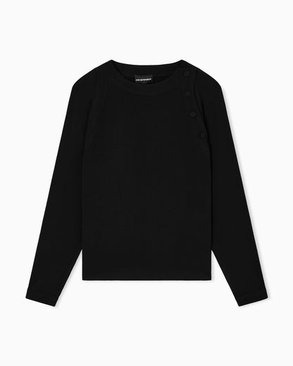 Emporio Armani Stretch sandblasted fabric blouse