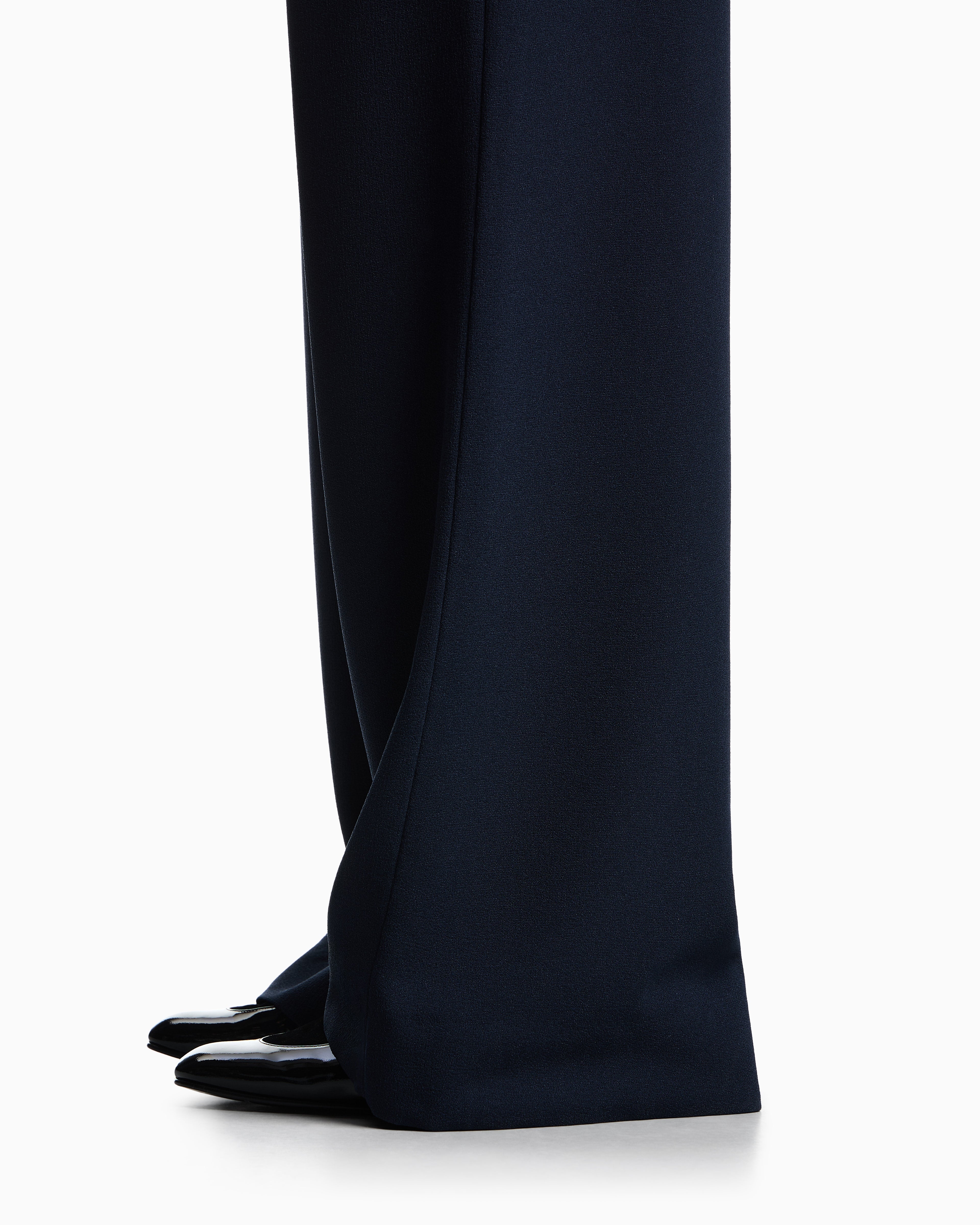 Emporio Armani Stretch sandblasted fabric trousers with pleats