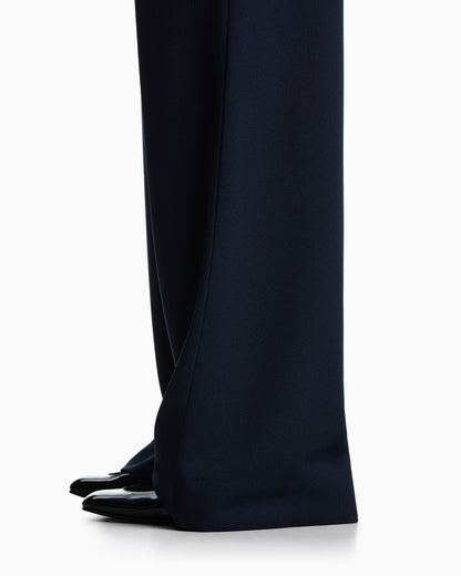 Emporio Armani Stretch sandblasted fabric trousers with pleats