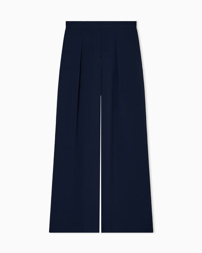 Emporio Armani Stretch sandblasted fabric trousers with pleats