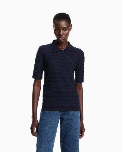 Emporio Armani Jersey polo shirt with lace details