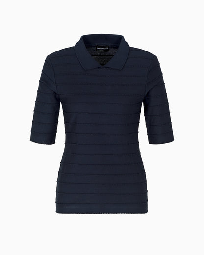 Emporio Armani Jersey polo shirt with lace details