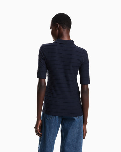 Emporio Armani Jersey polo shirt with lace details